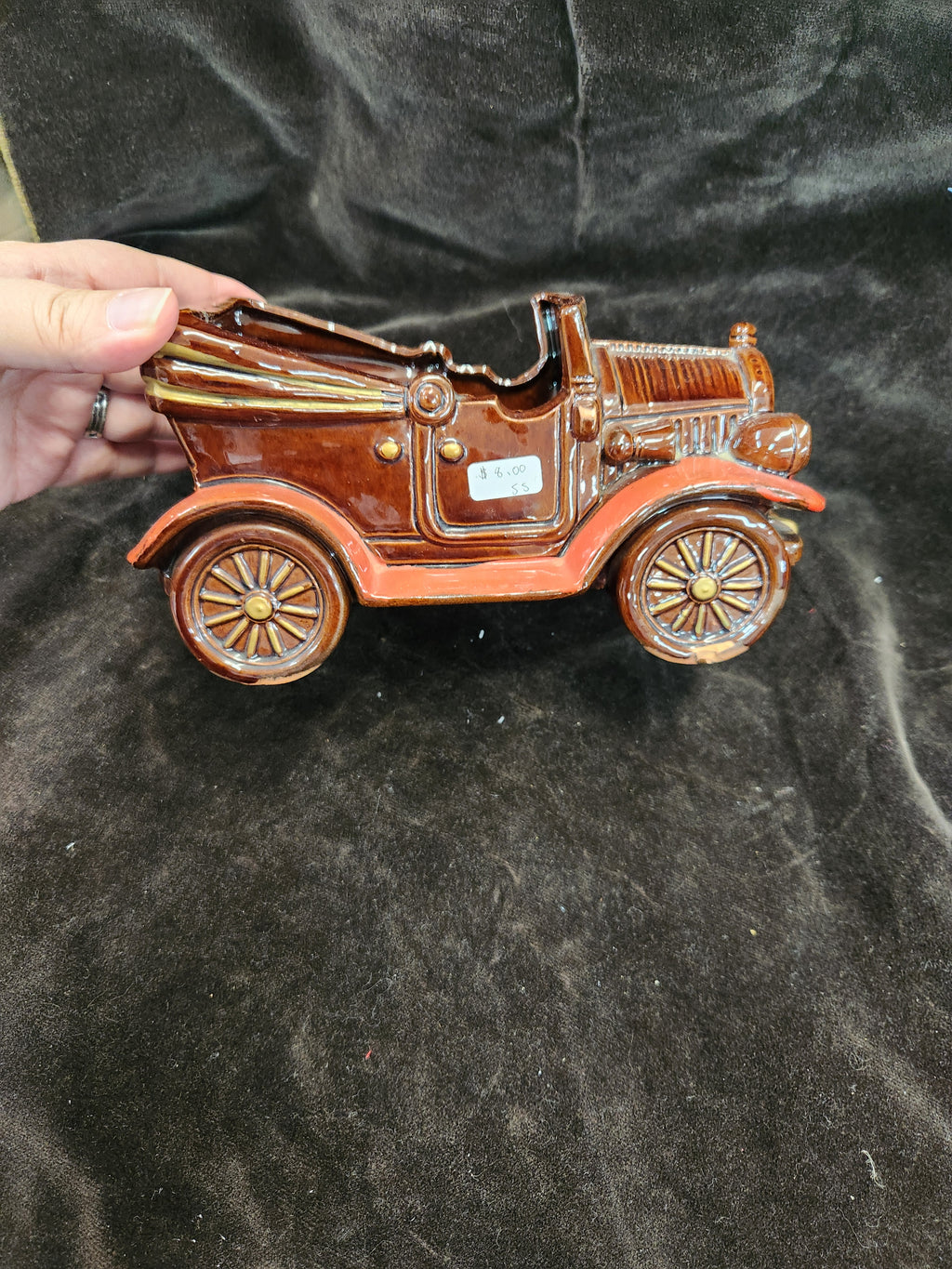 Vintage Pottery Car Figural Planter E.O. Brody