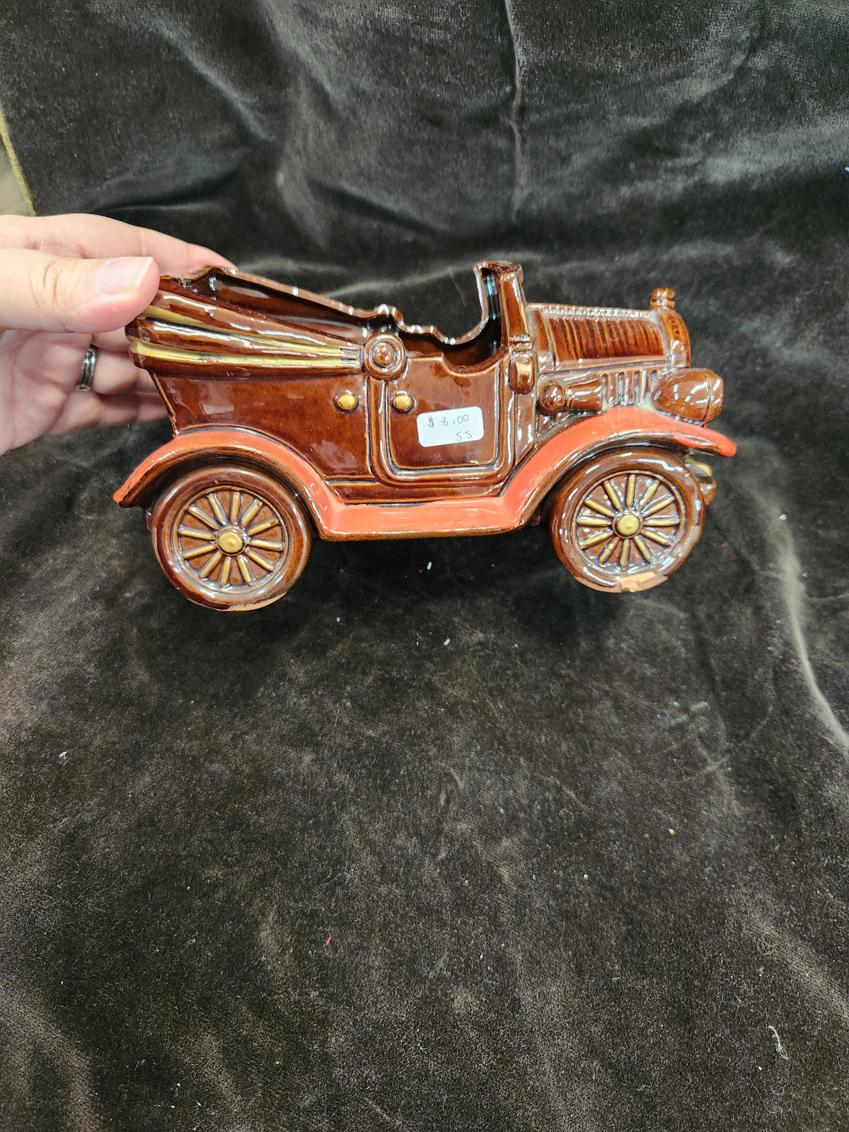 Vintage Pottery Car Figural Planter E.O. Brody