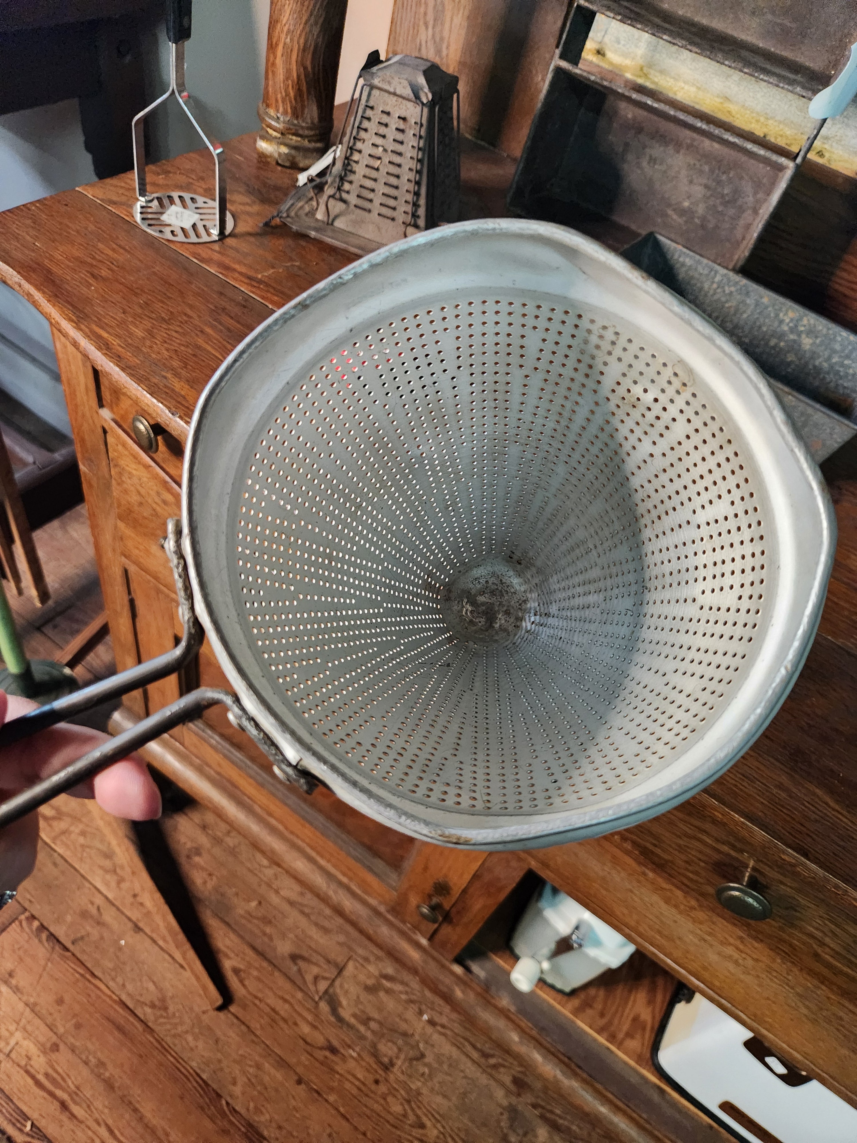 Vintage Aluminum Canning Cone Strainer