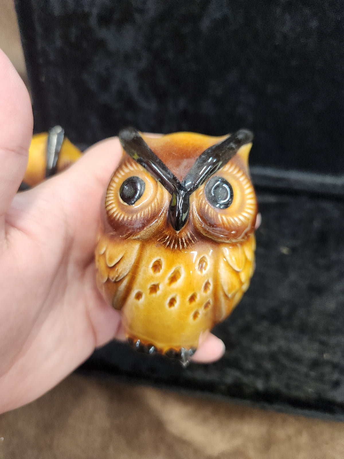 Vintage Ceramic Owl S&P Shakers Japan 60's/70's