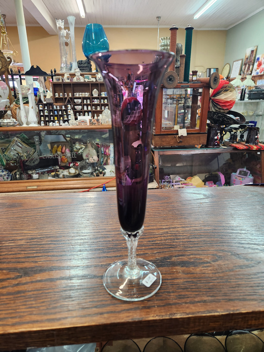 Vintage Amethyst Purple Glass Bud Vase
