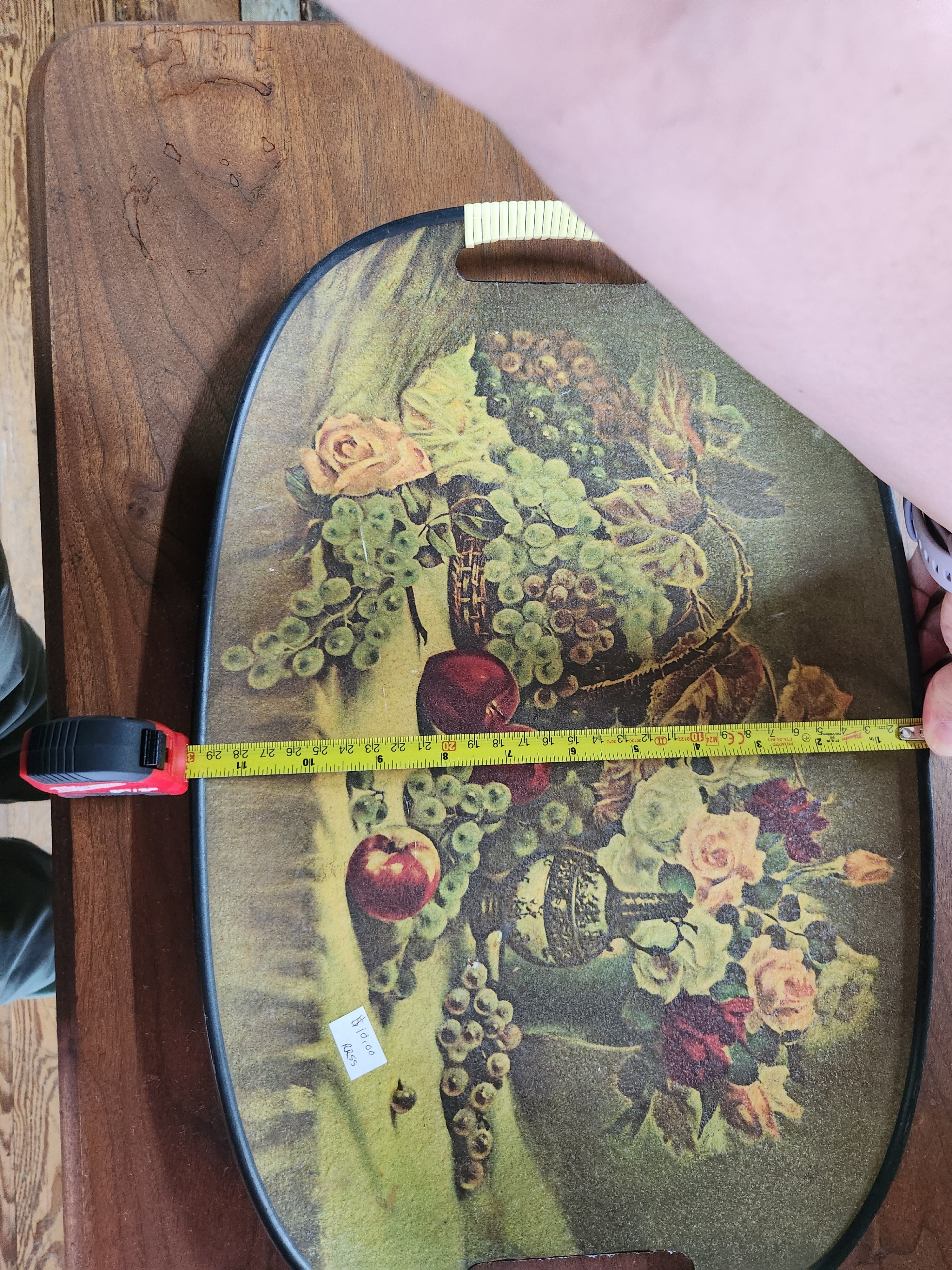 Vintage Oval Serving Tray Classic Still Life Fruit & Floral
