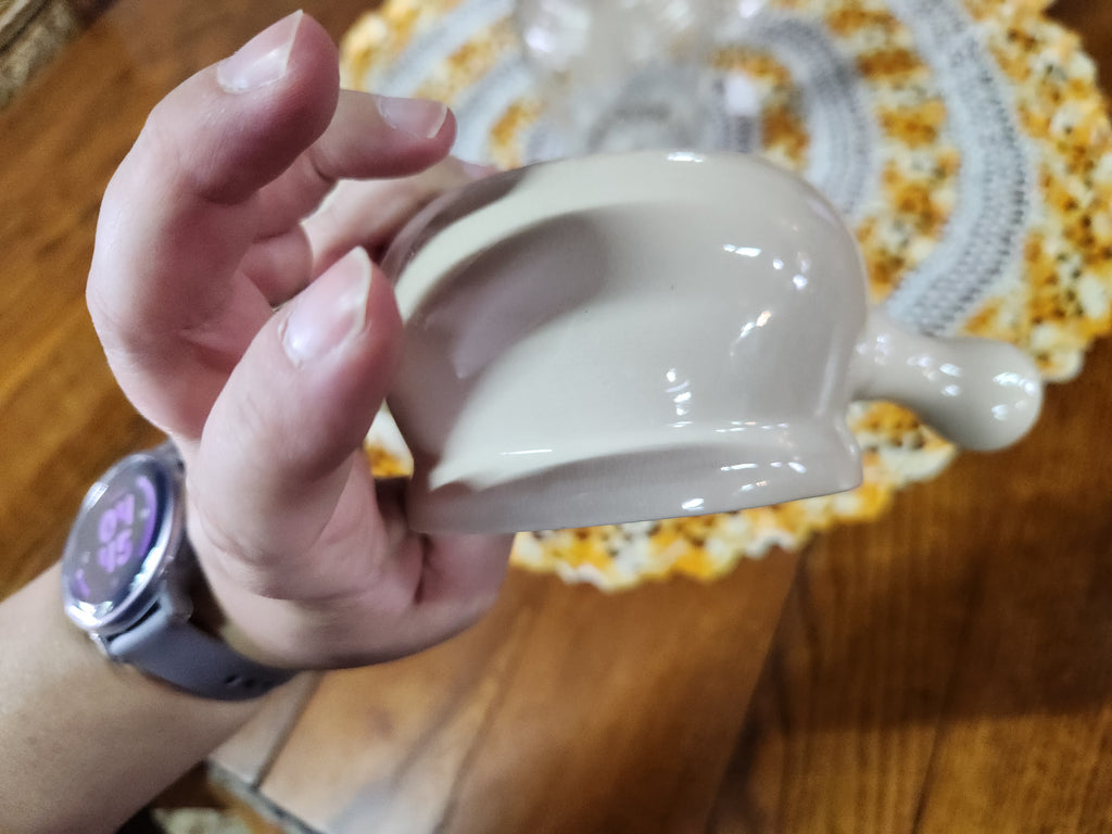 4 Vintage Stoneware Single Handle Soup Bowls Taiwan