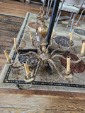 Vintage Ornate Brass Chandelier