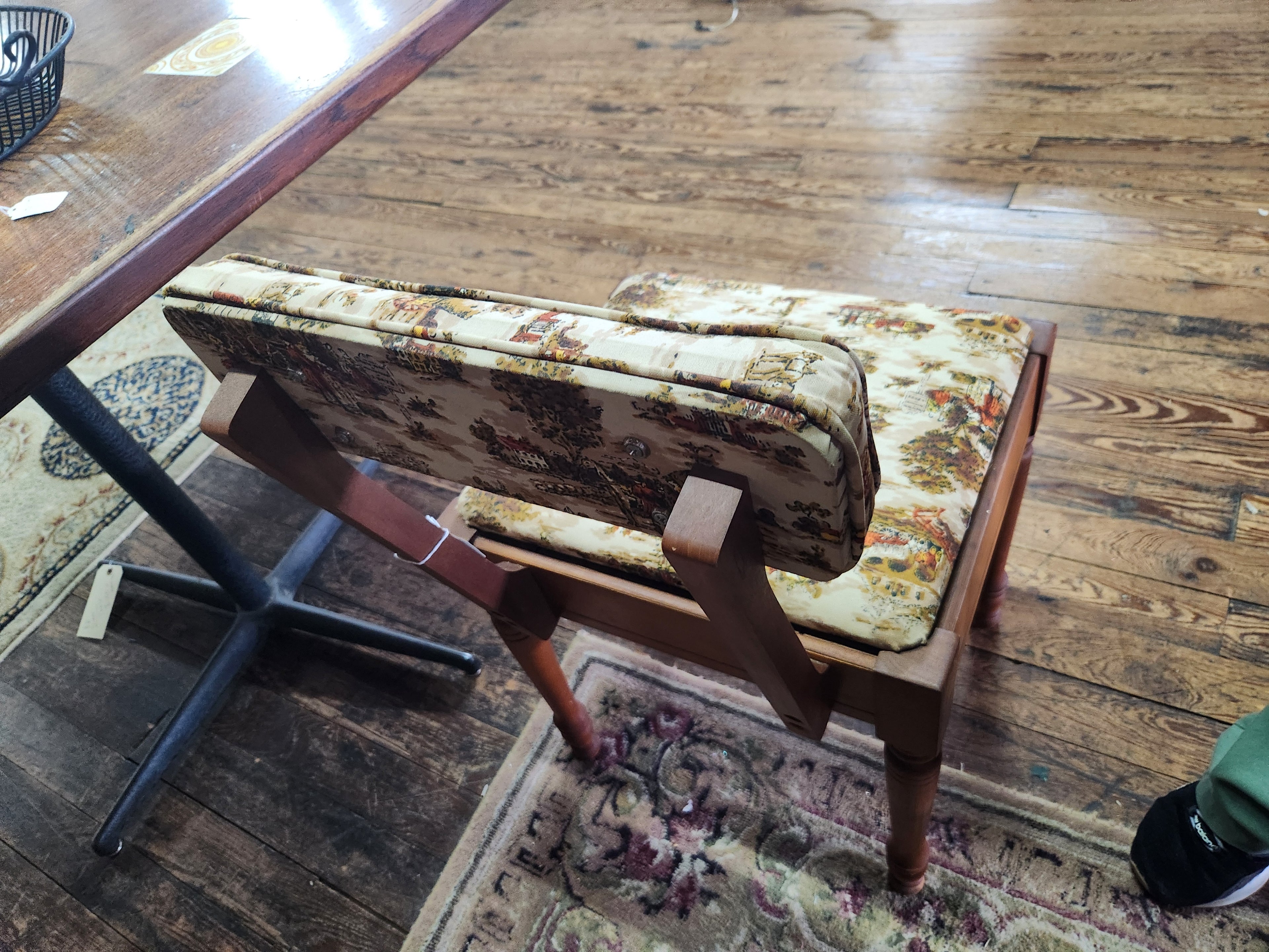 Vintage 1970s Storage Sewing Chair