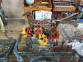 Rustic Fall Tabletop Centerpiece Woven Wicker Pheasant