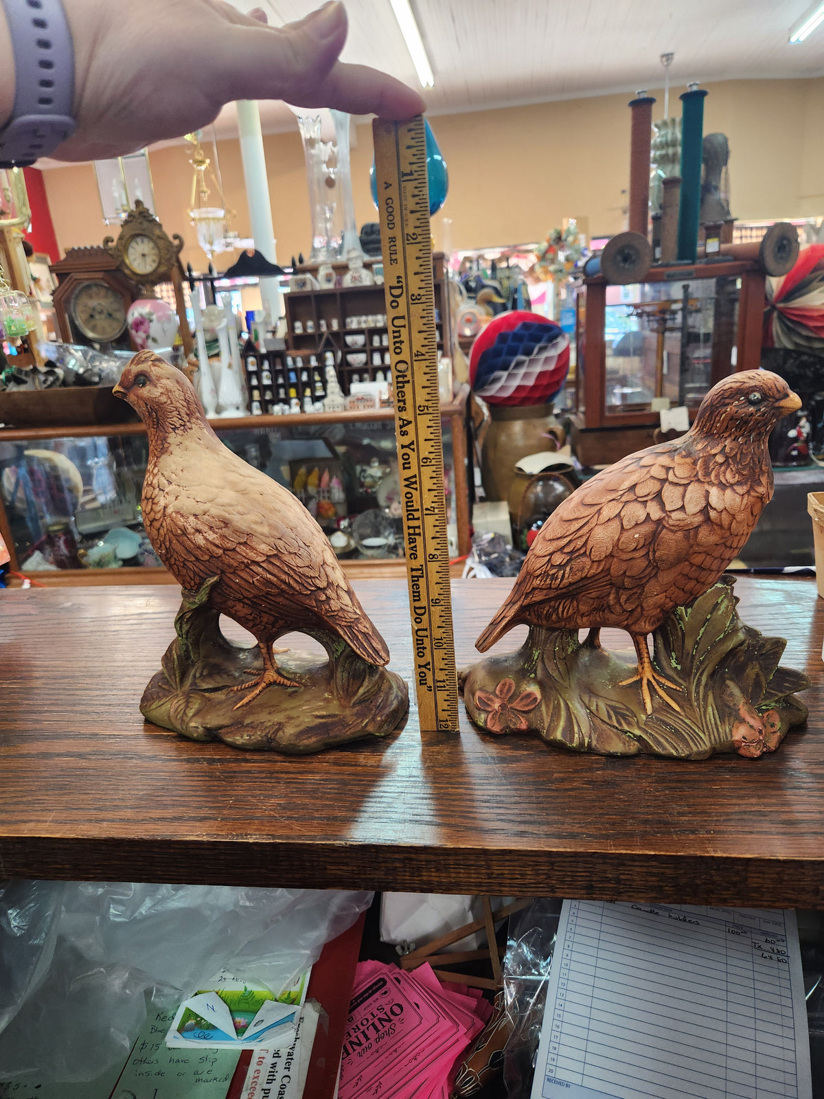 Vintage Holland Mold Ceramic Quail Figurines – Hand-Painted Pair