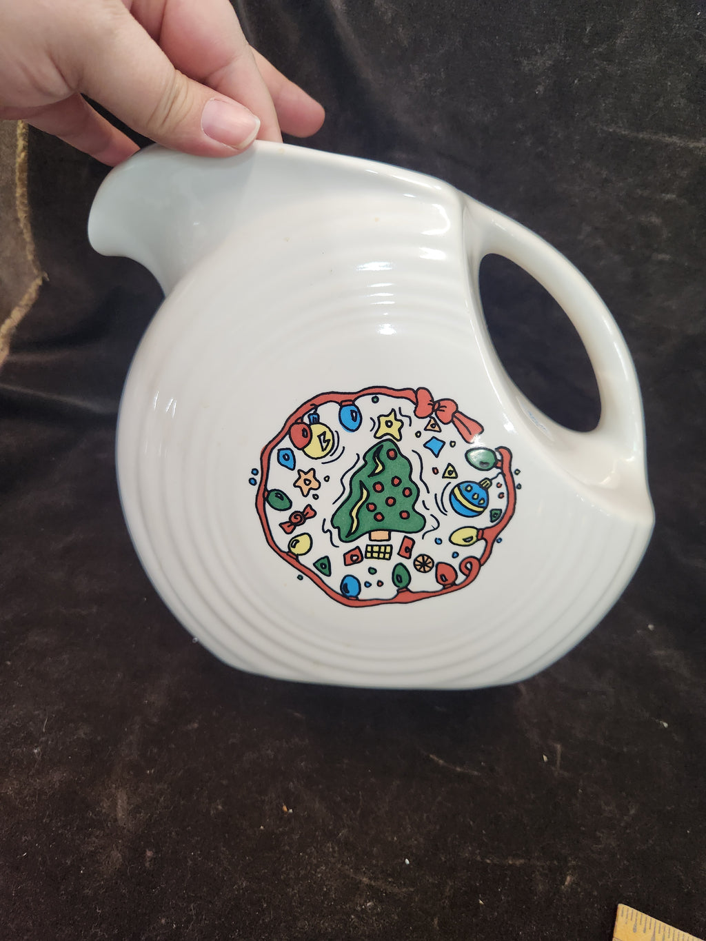 Retired Fiesta Betty Crocker Christmas Large Disk Pitcher