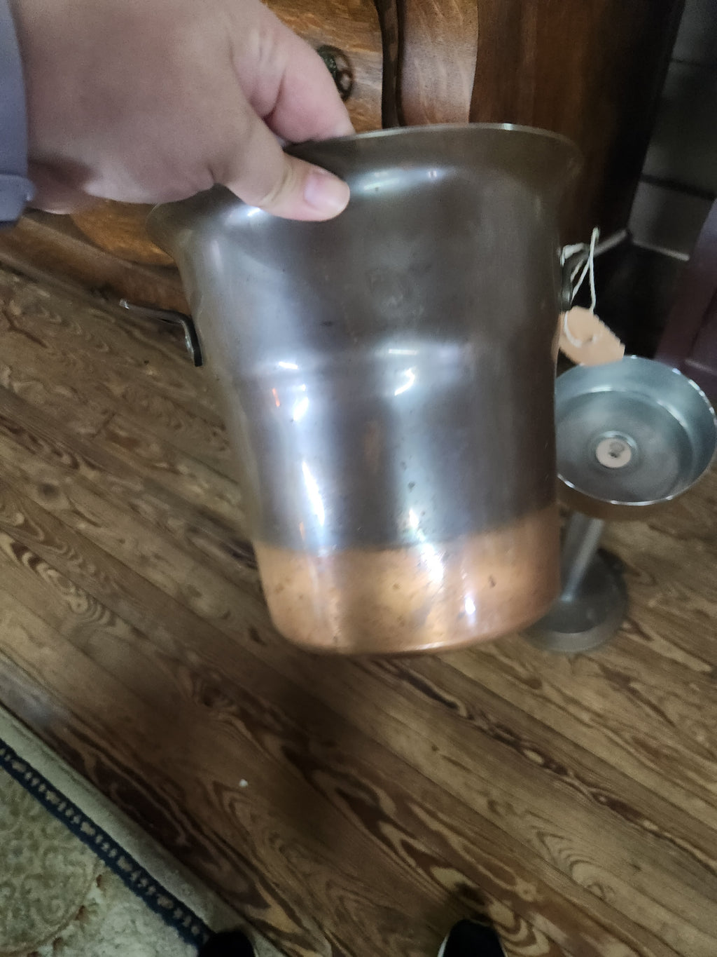 Vintage Floor-Standing Copper Wine Cooler & Ice Bucket