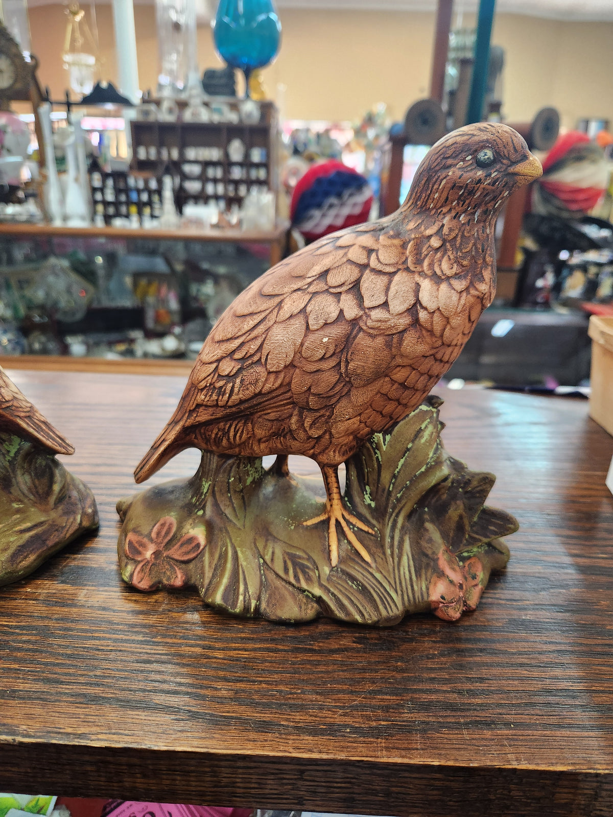 Vintage Holland Mold Ceramic Quail Figurines – Hand-Painted Pair