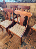 5 Vintage Wooden Dining Chairs Appear to be Henkel Harris American Classical or Regency Style Cherry