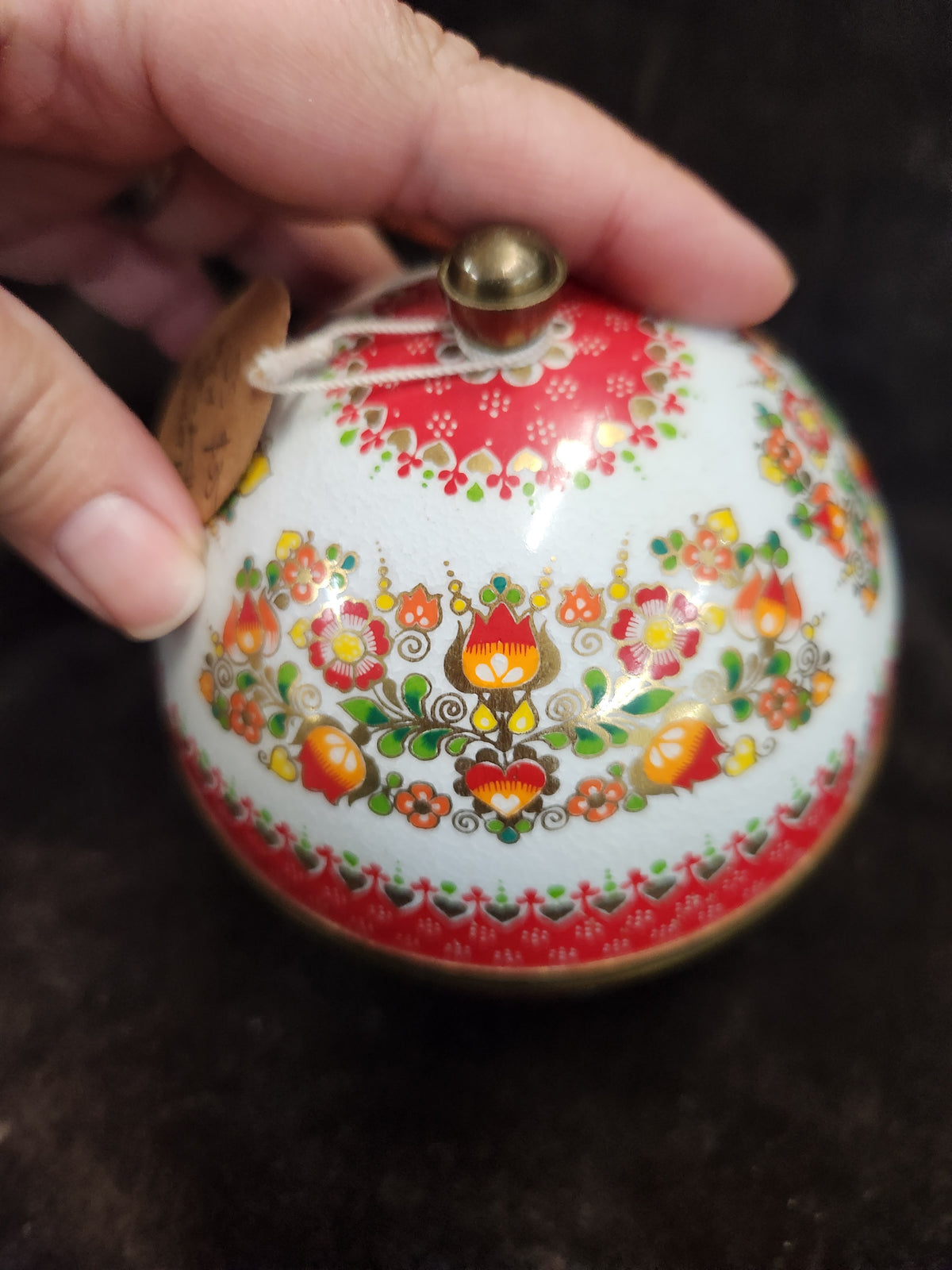 Mid-Century Steinböck (Steinbock) Austria Enamel and Brass Spherical Globe Trinket Box