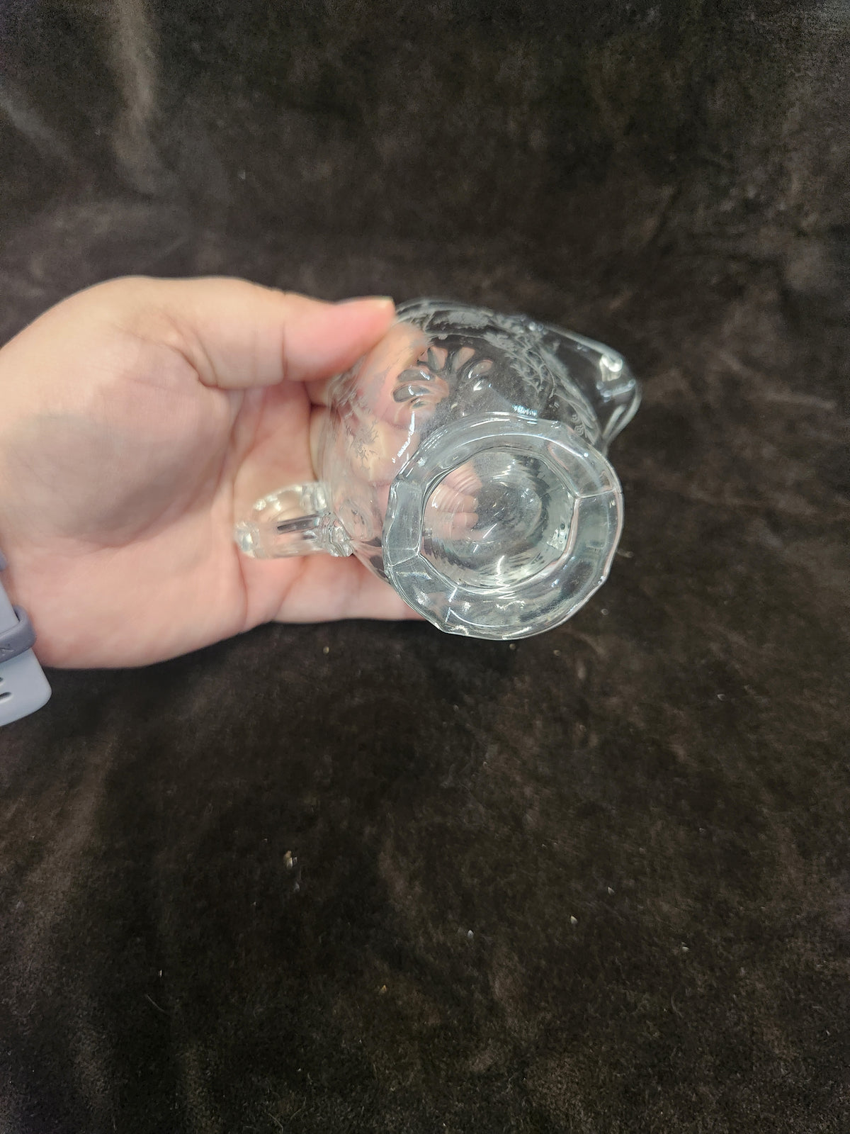 Vintage Fostoria Chintz Etched Crystal Glass Creamer in the Baroque Shape