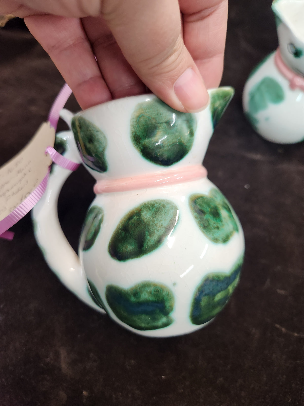 Vintage Three-Piece Lipper & Mann Anthropomorphic Cat Pitcher and Creamer Set Made in Japan 1950s