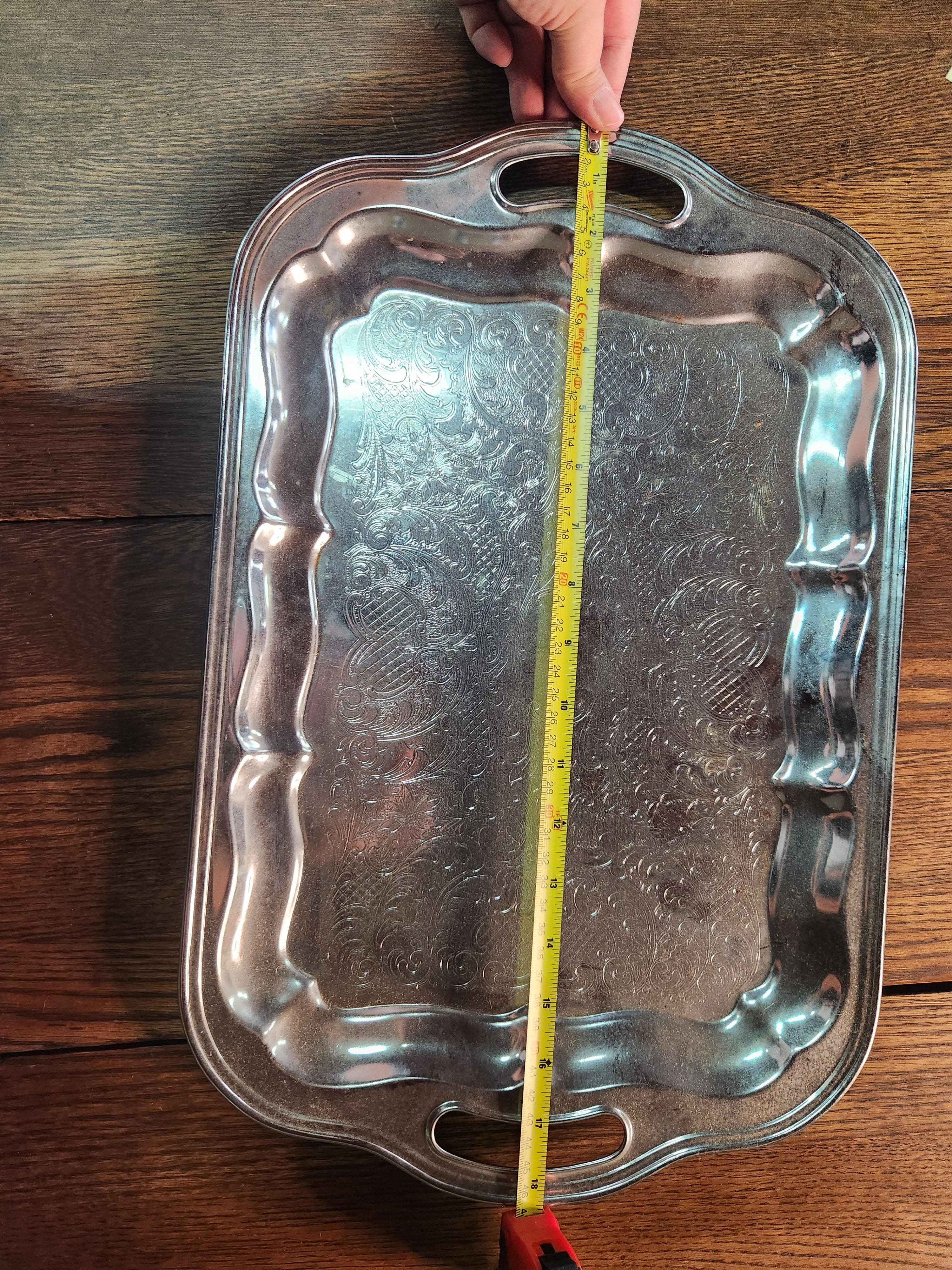 Vintage Irvinware Chrome-Plated Serving Tray