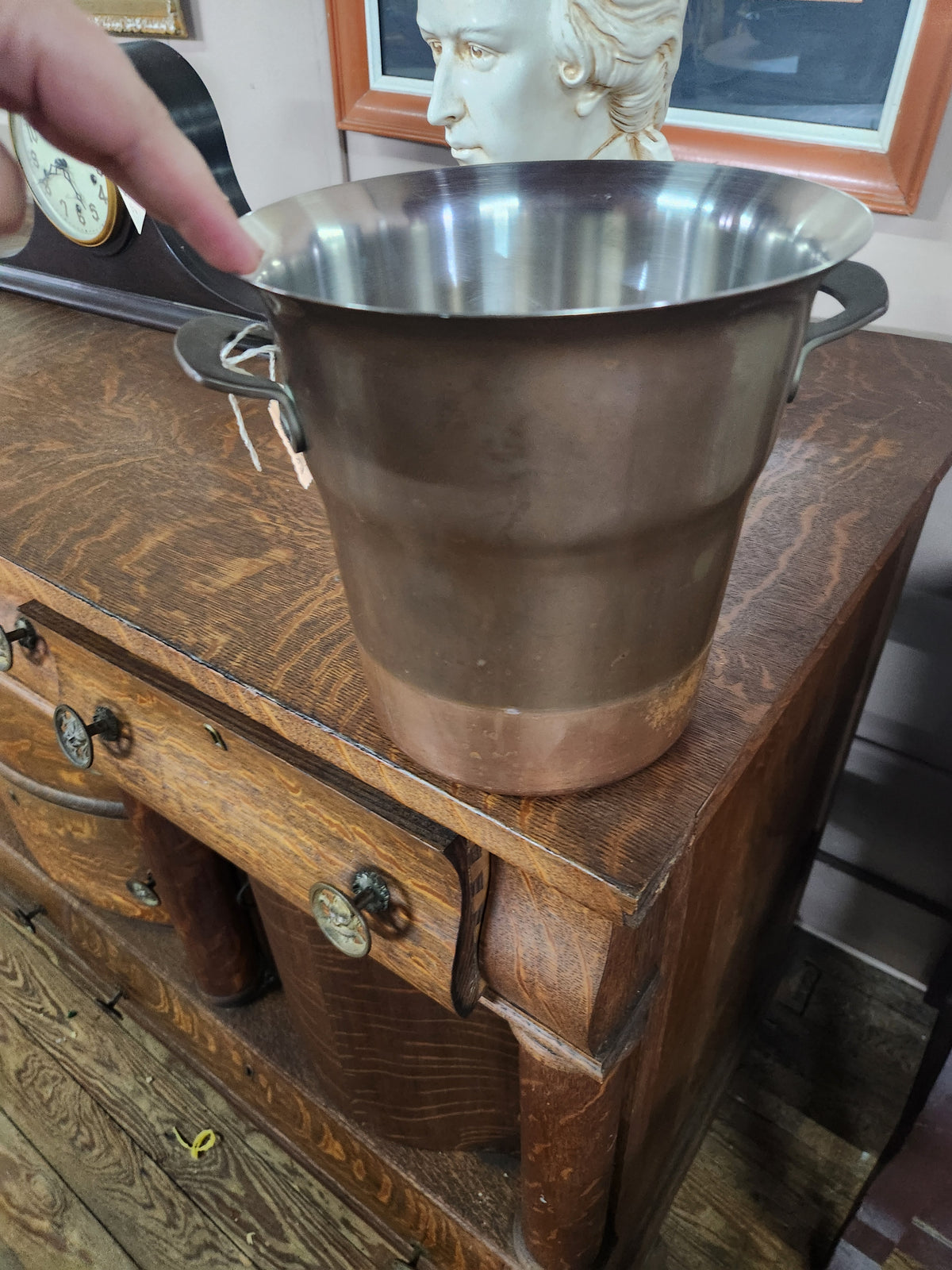 Vintage Floor-Standing Copper Wine Cooler & Ice Bucket
