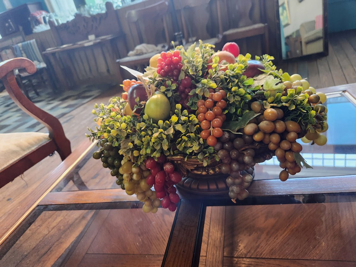 Vintage Artificial Harvest Fruit Centerpiece