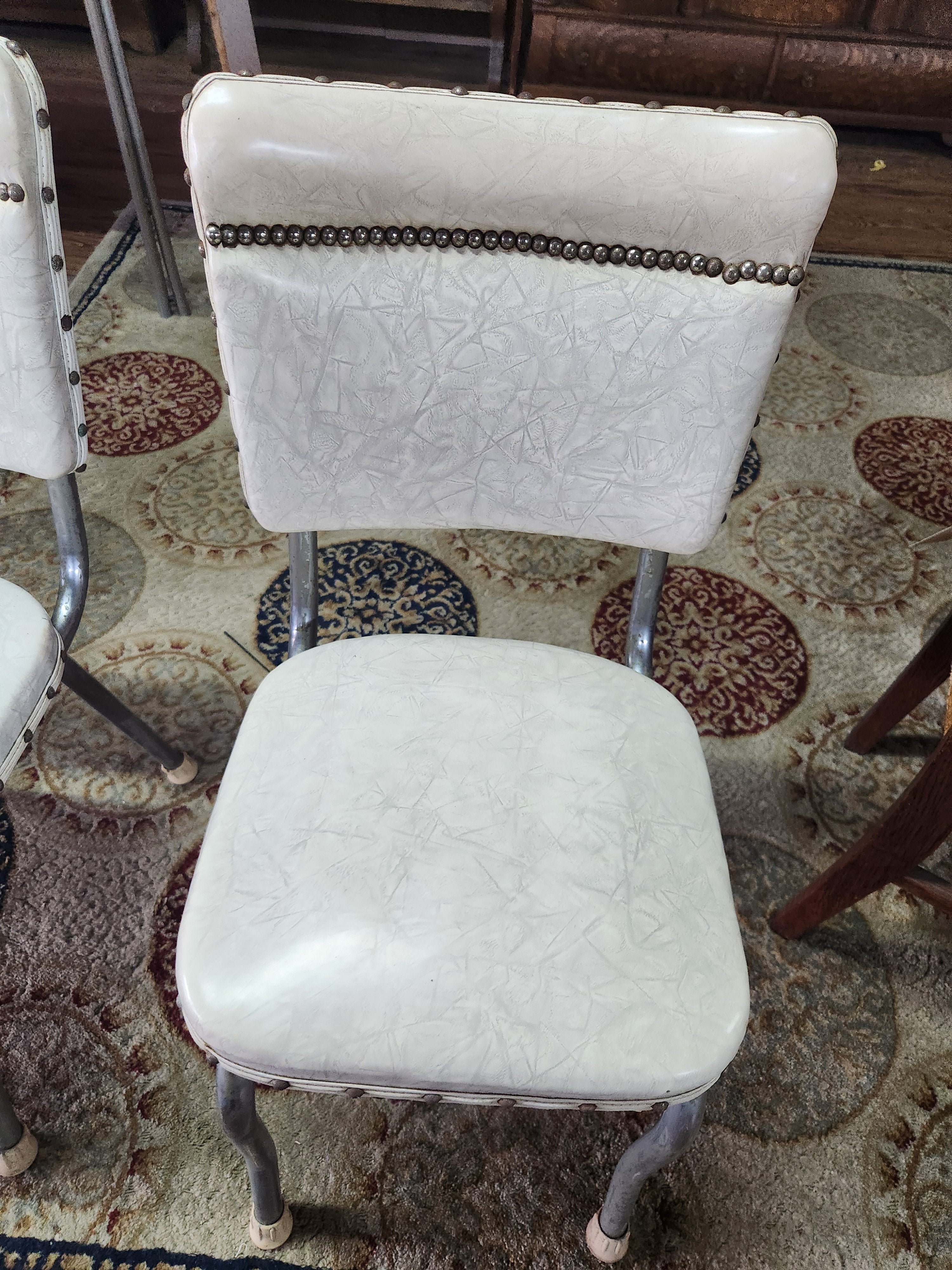 Vintage 1950's Retro Chrome & Vinyl Diner Chairs