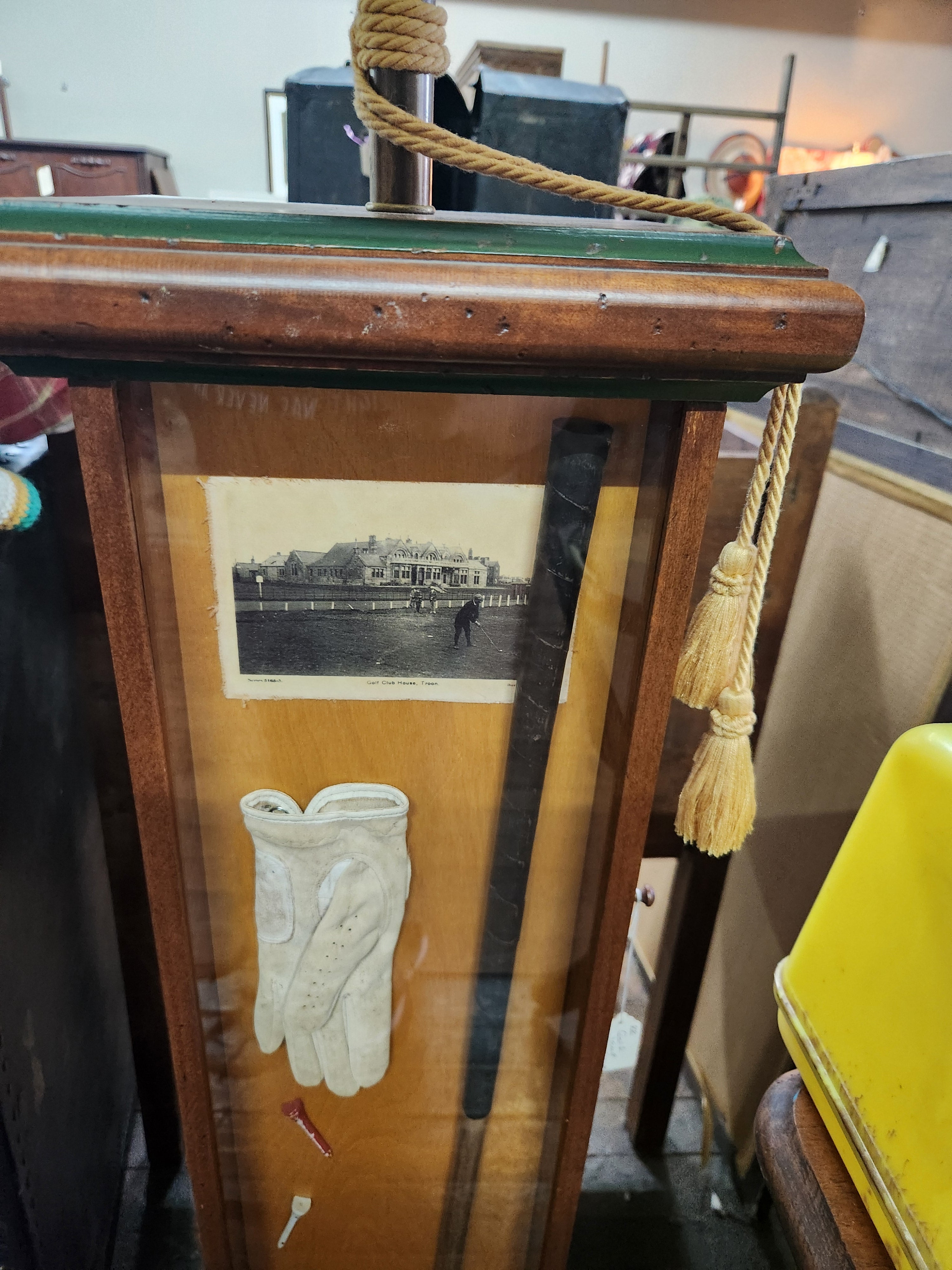 Vintage Golf-Themed Lamp