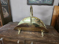 Vintage Hollywood Regency Solid Brass Firewood Log Holder