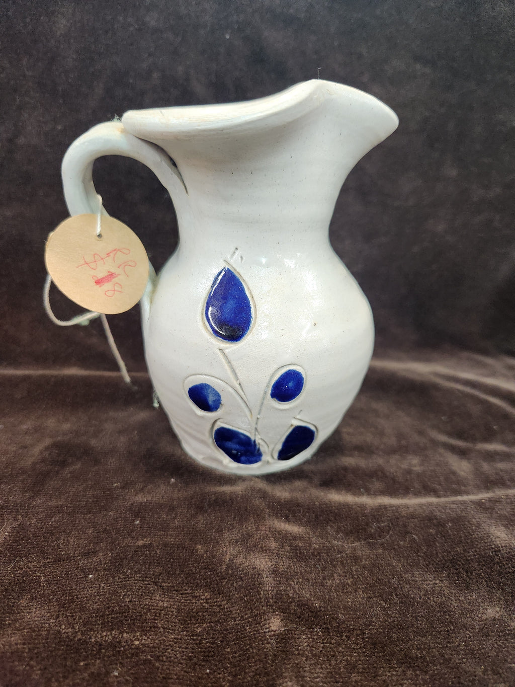 Vintage Williamsburg Pottery Salt-Glazed Stoneware Small Pitcher