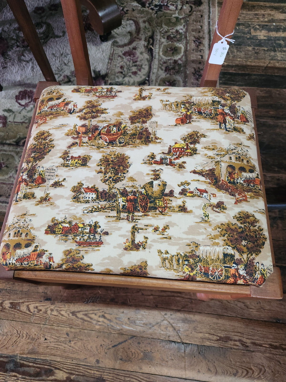 Vintage 1970s Storage Sewing Chair