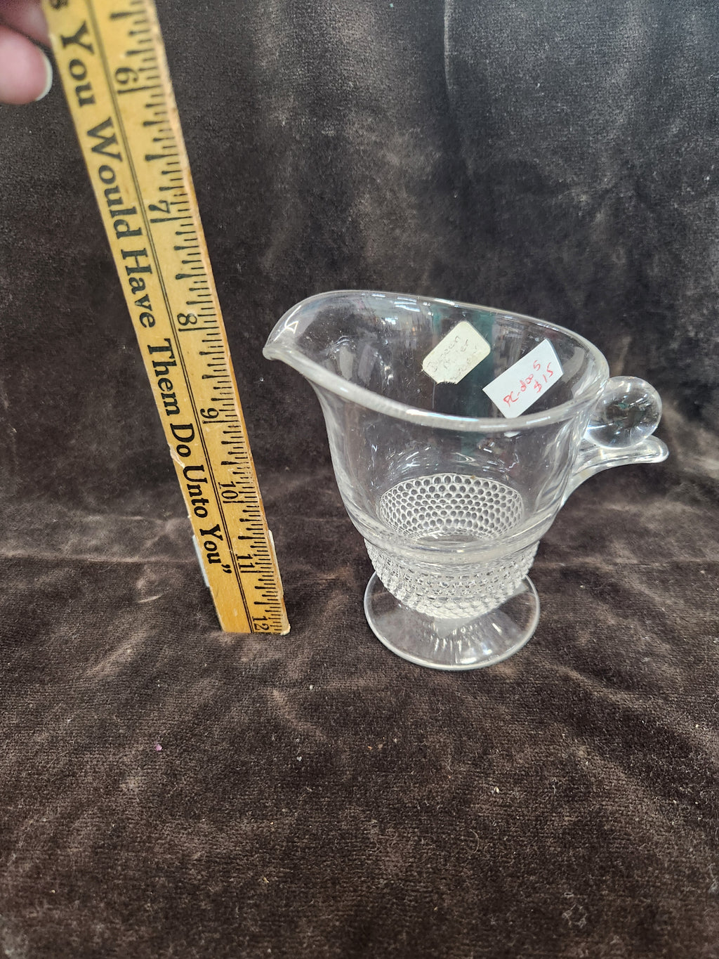 Vintage Duncan & Miller Clear Glass Creamer Teardrop Pattern