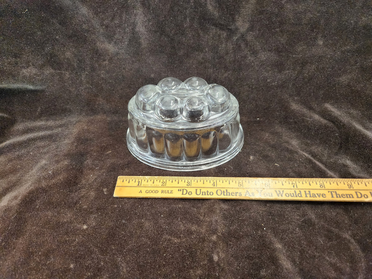 Vintage Clear Glass Jelly or Gelatin Mold