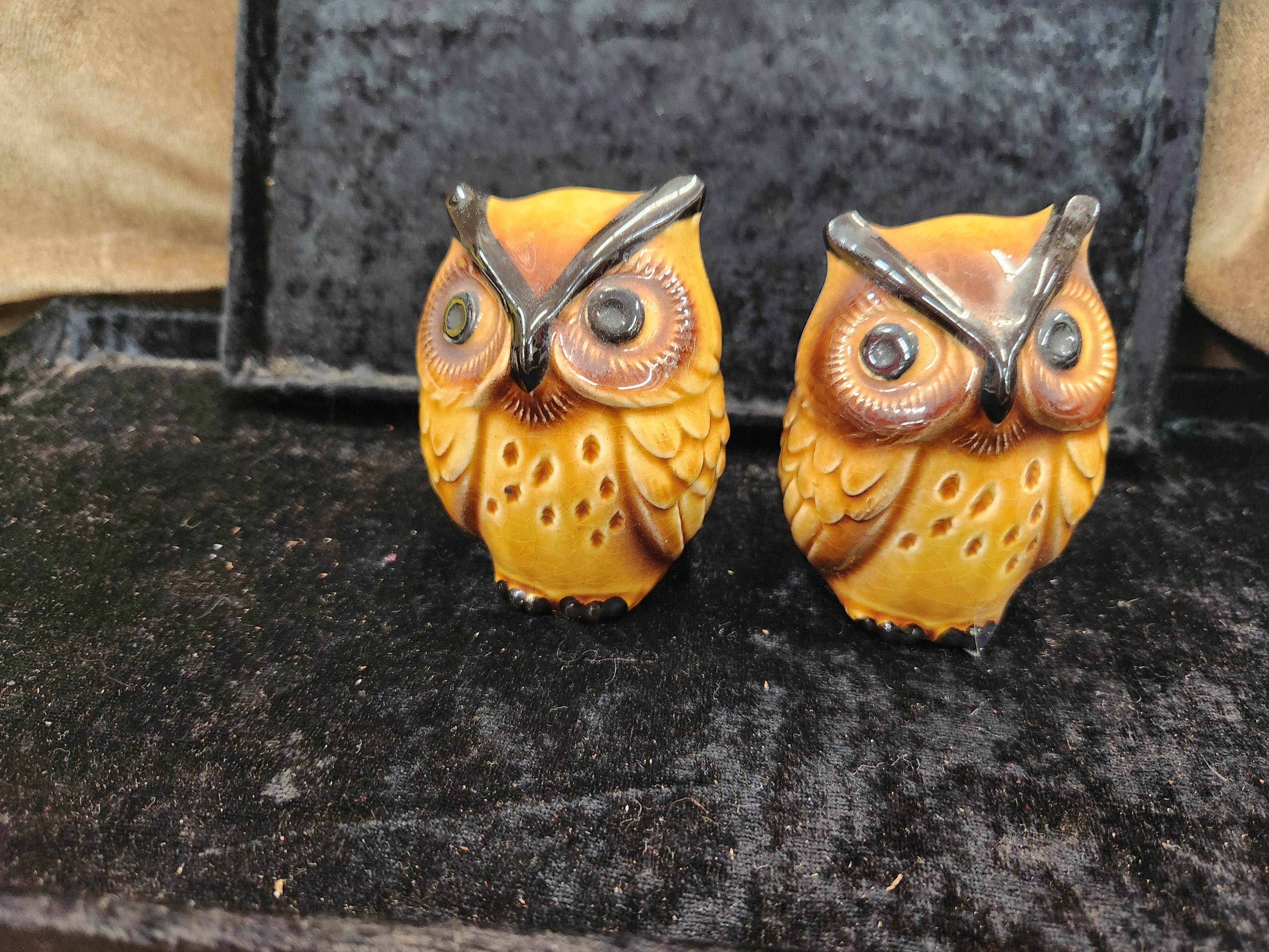 Vintage Ceramic Owl S&P Shakers Japan 60's/70's