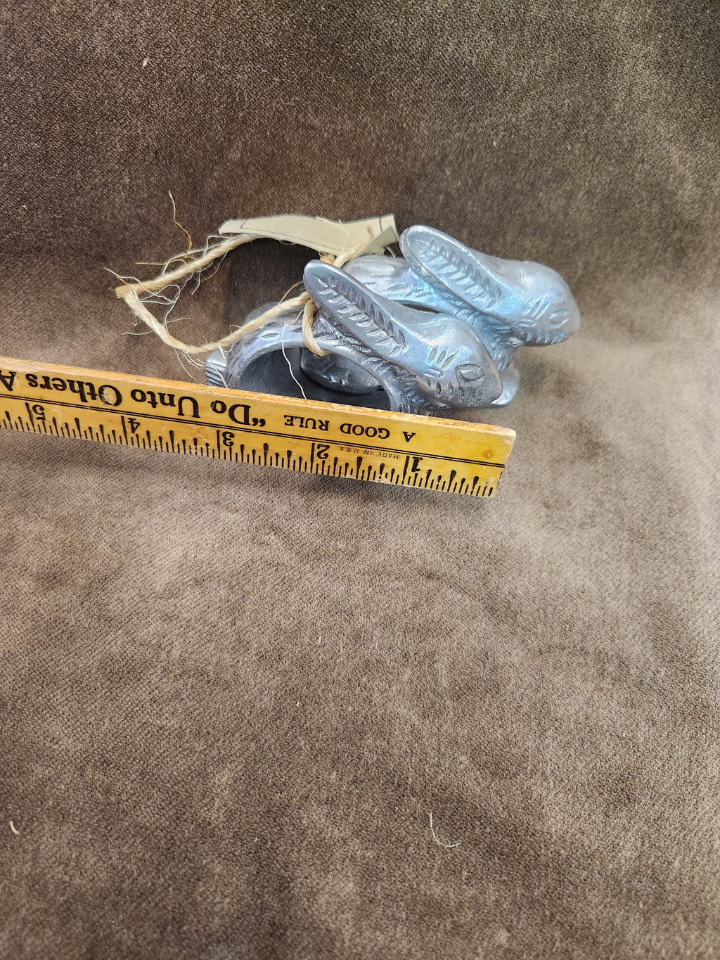 Set of 2 Pewter Rabbit Napkin Rings