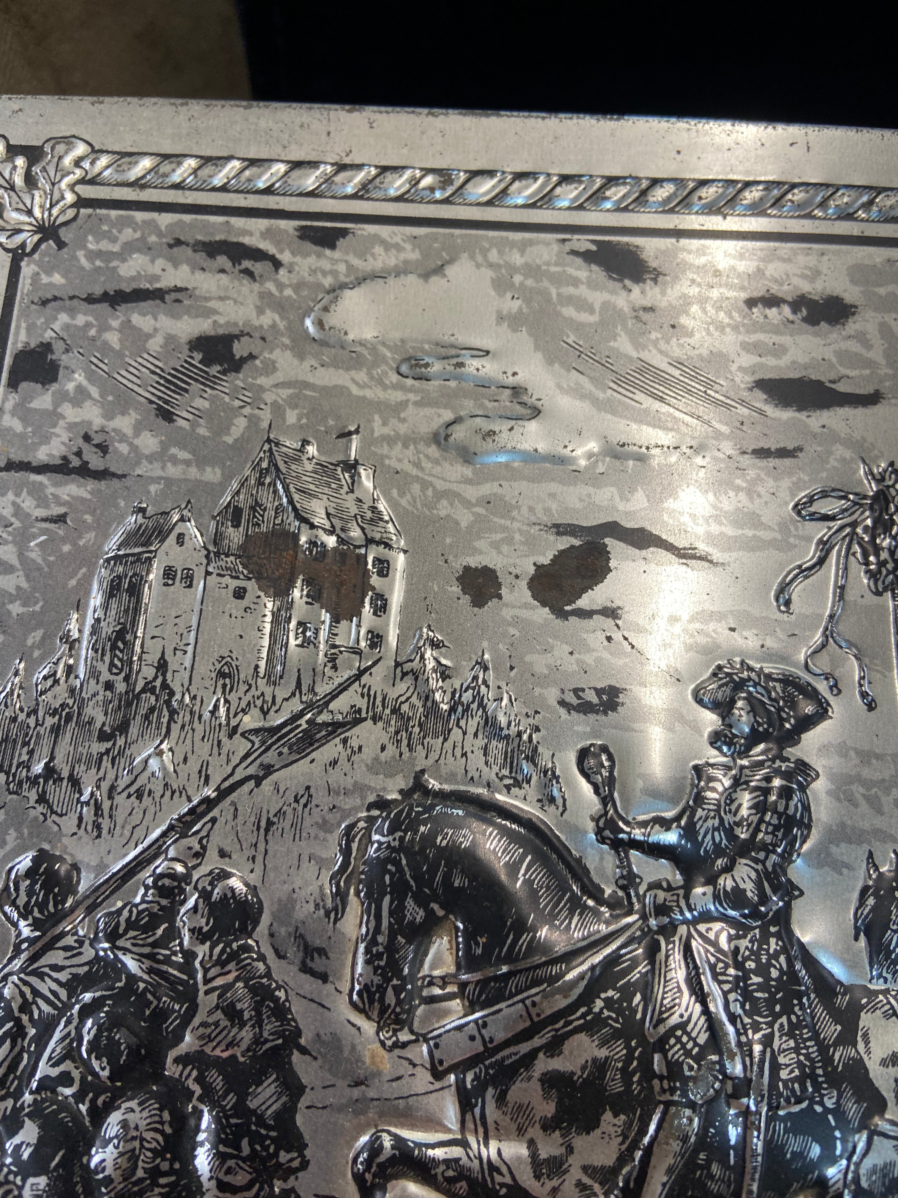Vintage-German Scholler Metal Tin Box