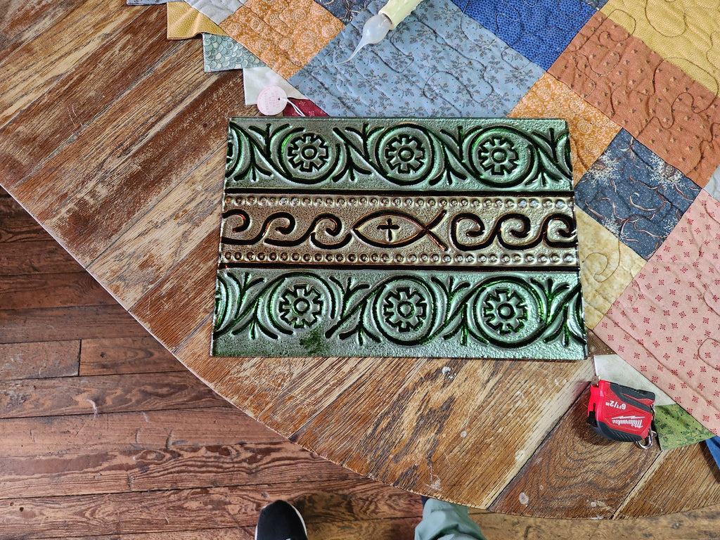 Artisan-Crafted Decorative Tile or Embossed Panel