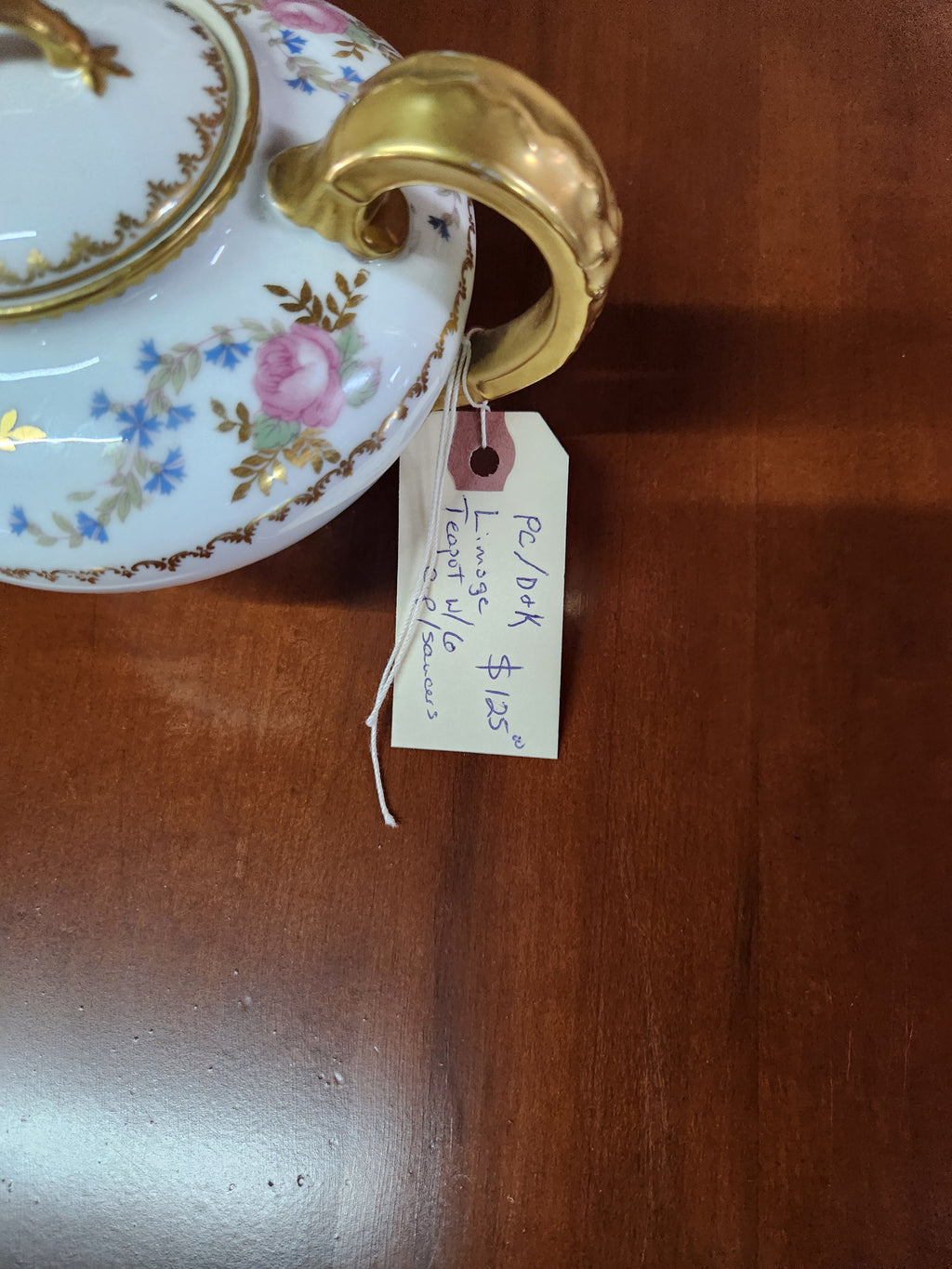 Limoges Teapot with 6 Cups/Saucers and Sugar Bowl/Creamer