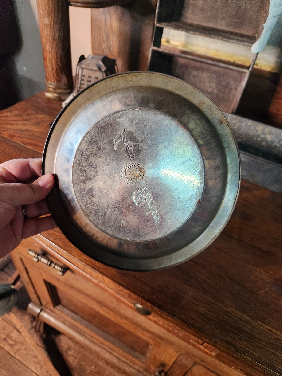 Vintage Jane Parker Metal Pie Tin