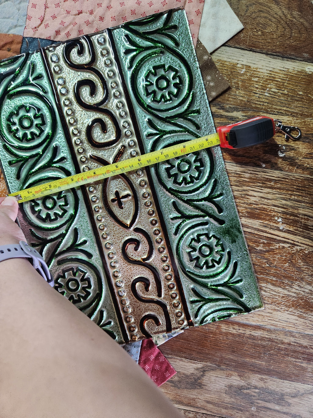 Artisan-Crafted Decorative Tile or Embossed Panel