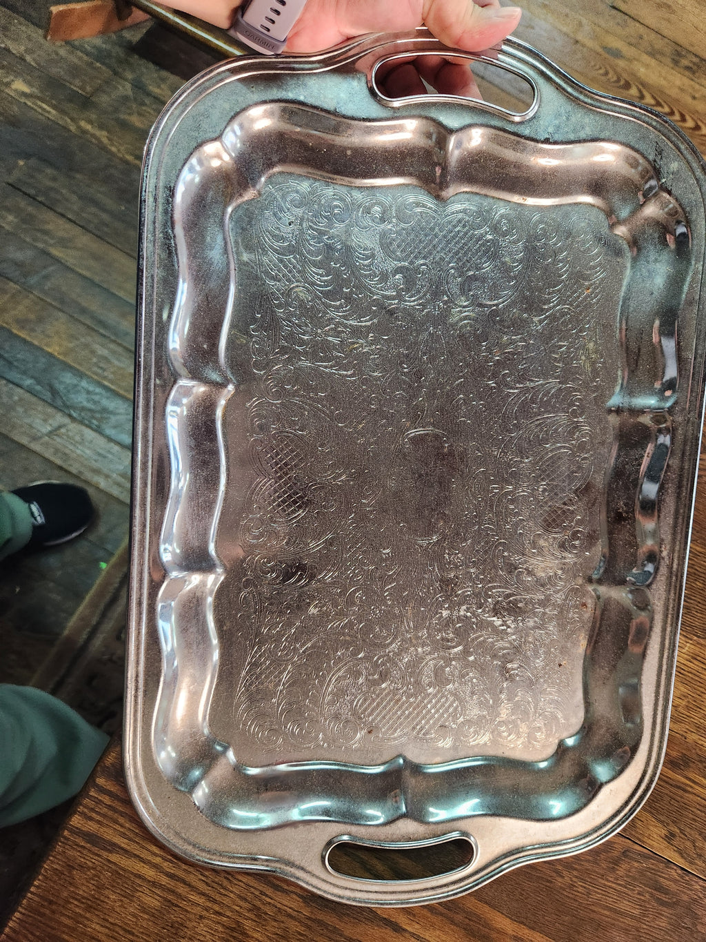 Vintage Irvinware Chrome-Plated Serving Tray