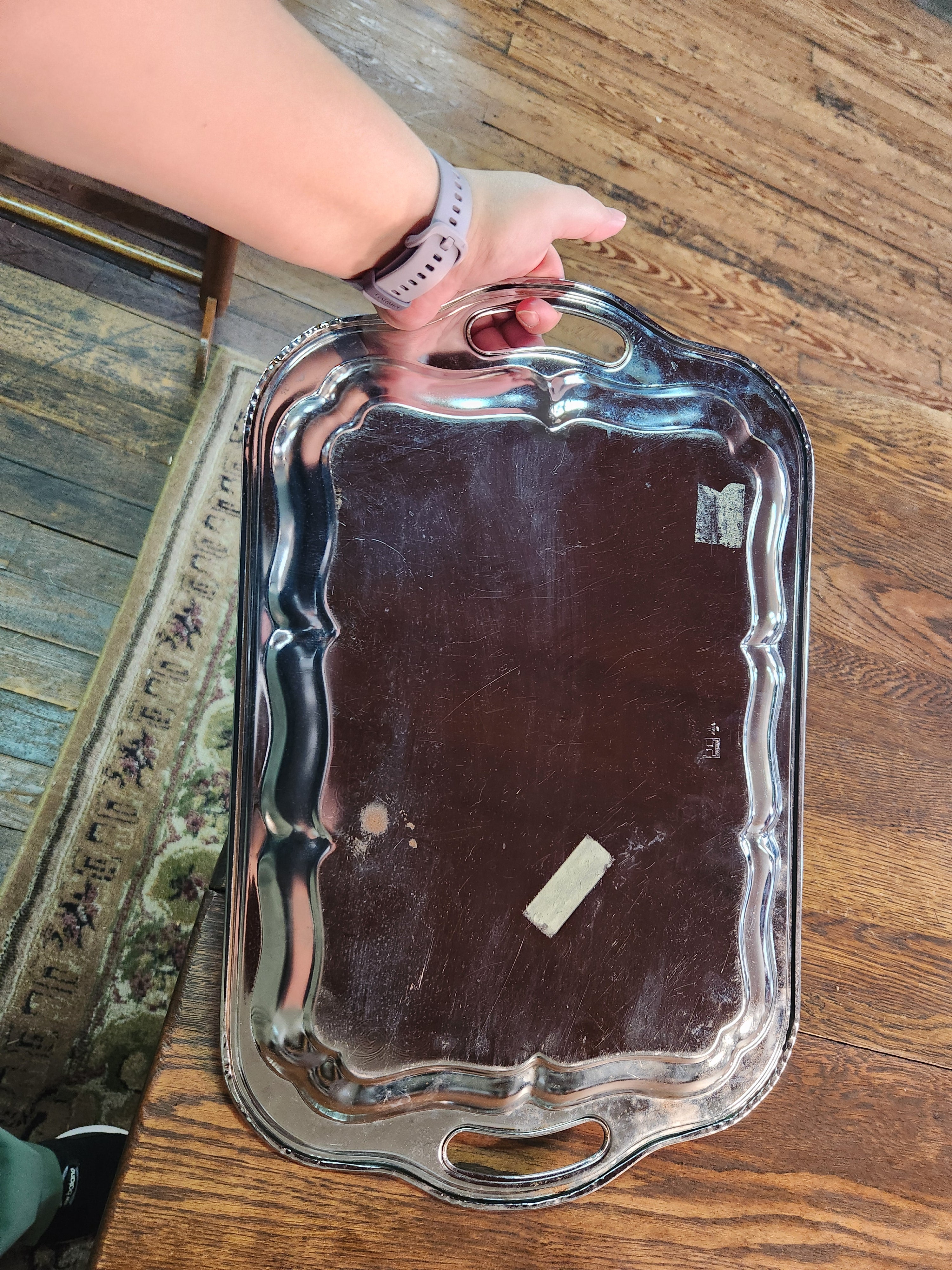 Vintage Irvinware Chrome-Plated Serving Tray