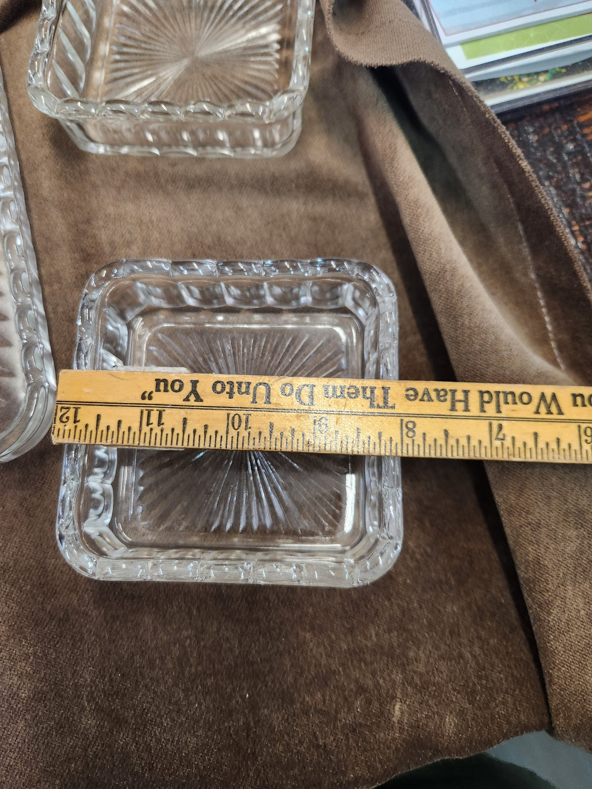 1950's Vintage Clear Pressed Glass 5 Piece Relish or Serving Set
