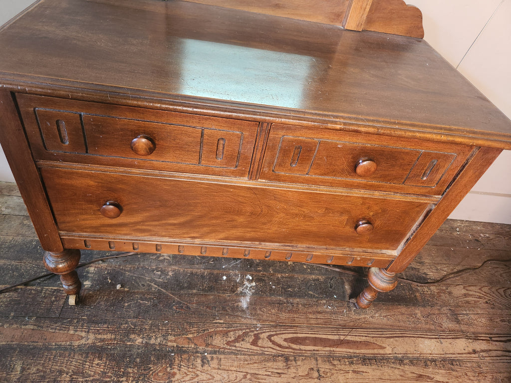 Vintage Wooden Dresser with Vanity Swivel Mirror