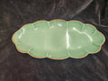 Southern Living at Home Green Scalloped Ceramic Serving Platter