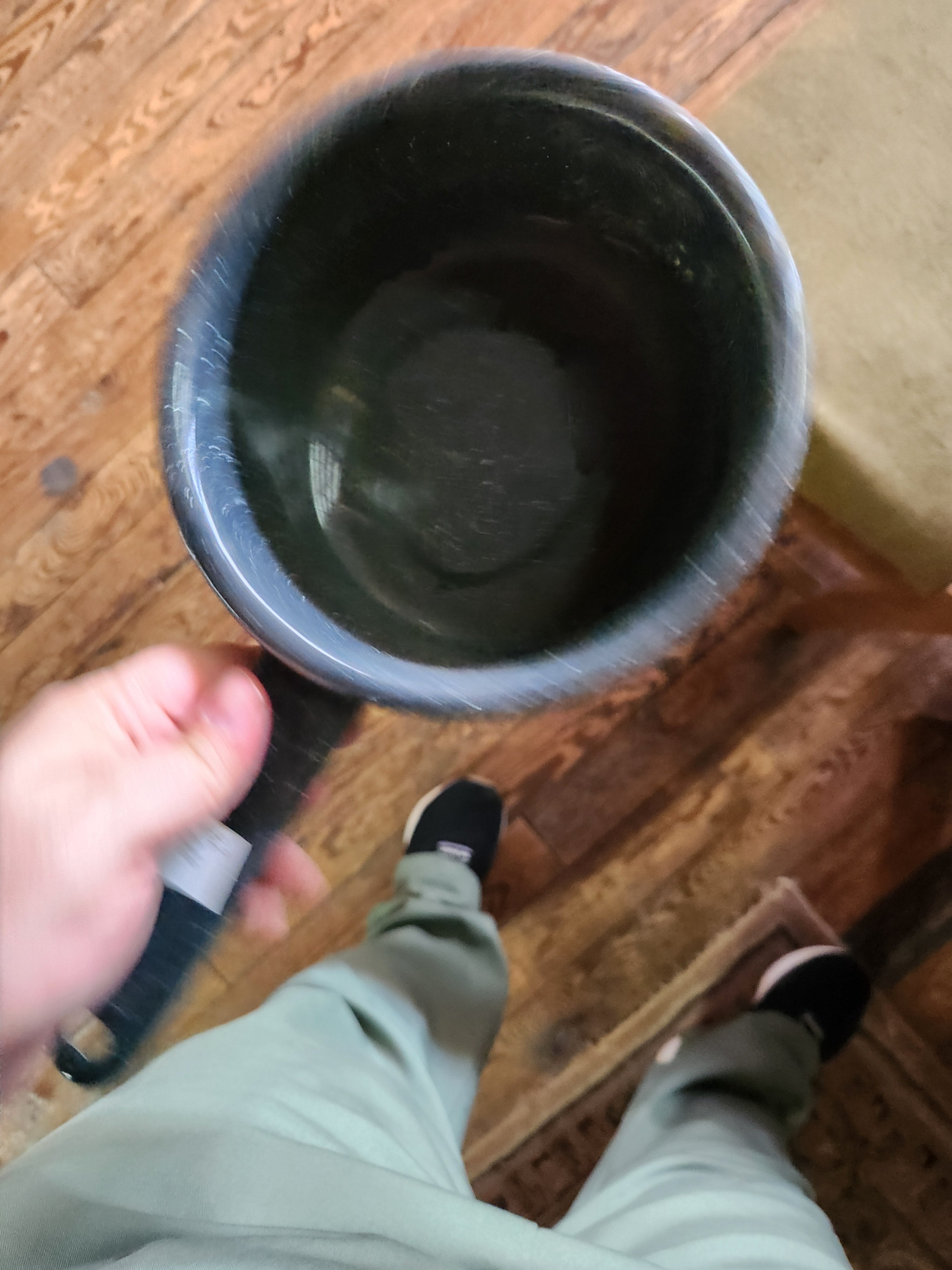 Granite Ware Black Speckled Enamel Small Saucepan
