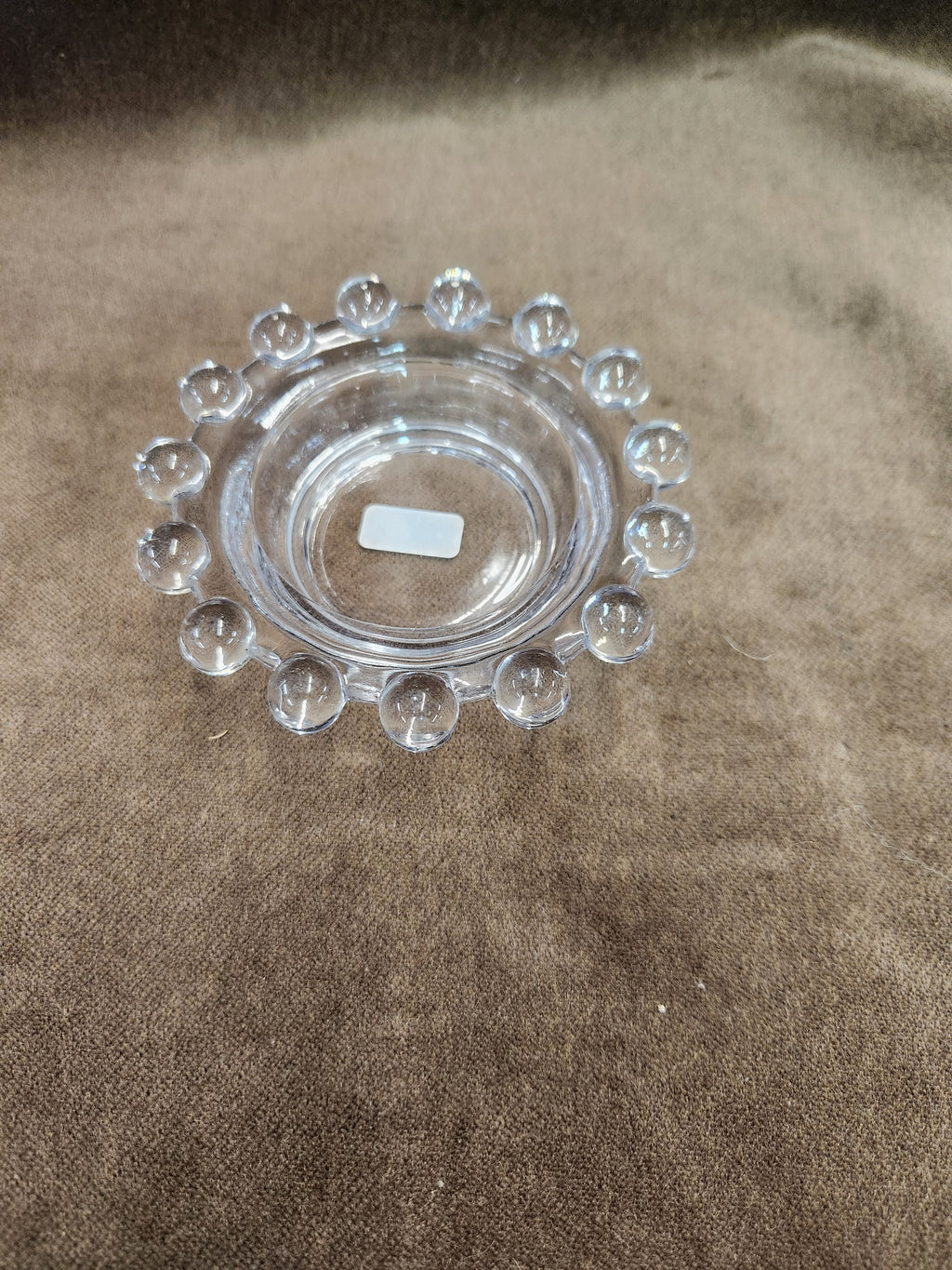 Vintage Clear Glass Bubble Ashtray or Trinket Dish
