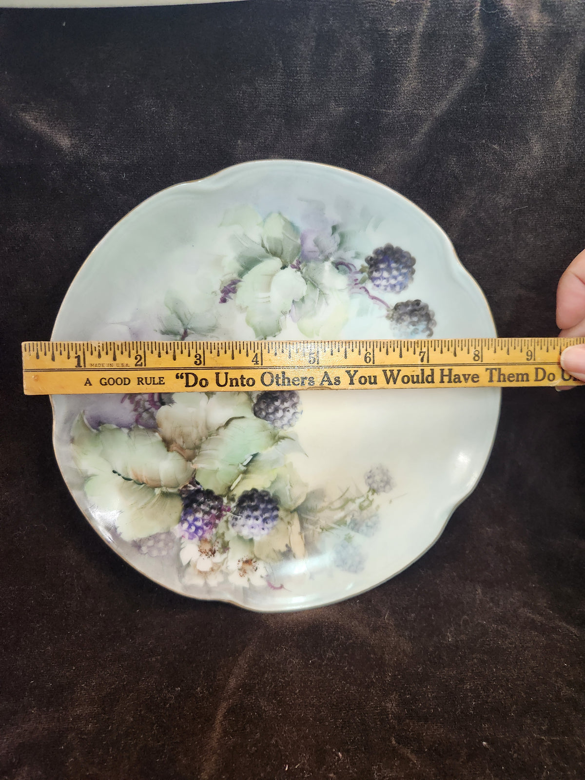 Antique Hand-Painted Porcelain Berry Plate Louise Bavaria
