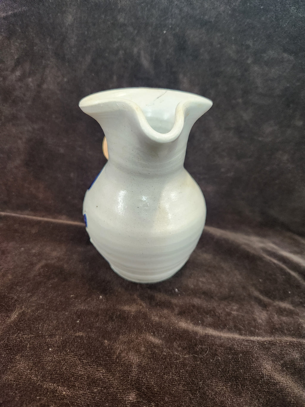 Vintage Williamsburg Pottery Salt-Glazed Stoneware Small Pitcher