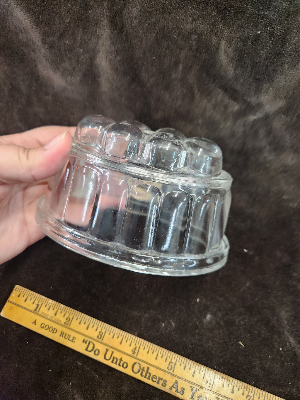 Vintage Clear Glass Jelly or Gelatin Mold