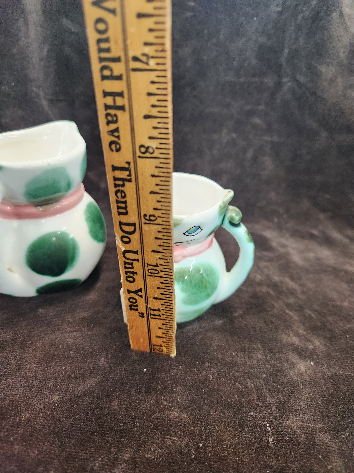 Vintage Three-Piece Lipper & Mann Anthropomorphic Cat Pitcher and Creamer Set Made in Japan 1950s