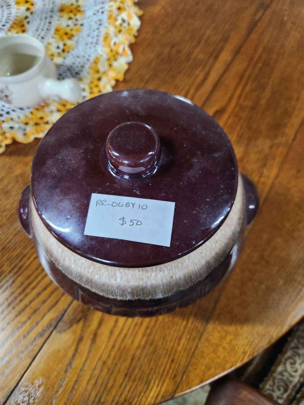VIntage McCoy Pottery Brown Drip Glaze Cookie Jar