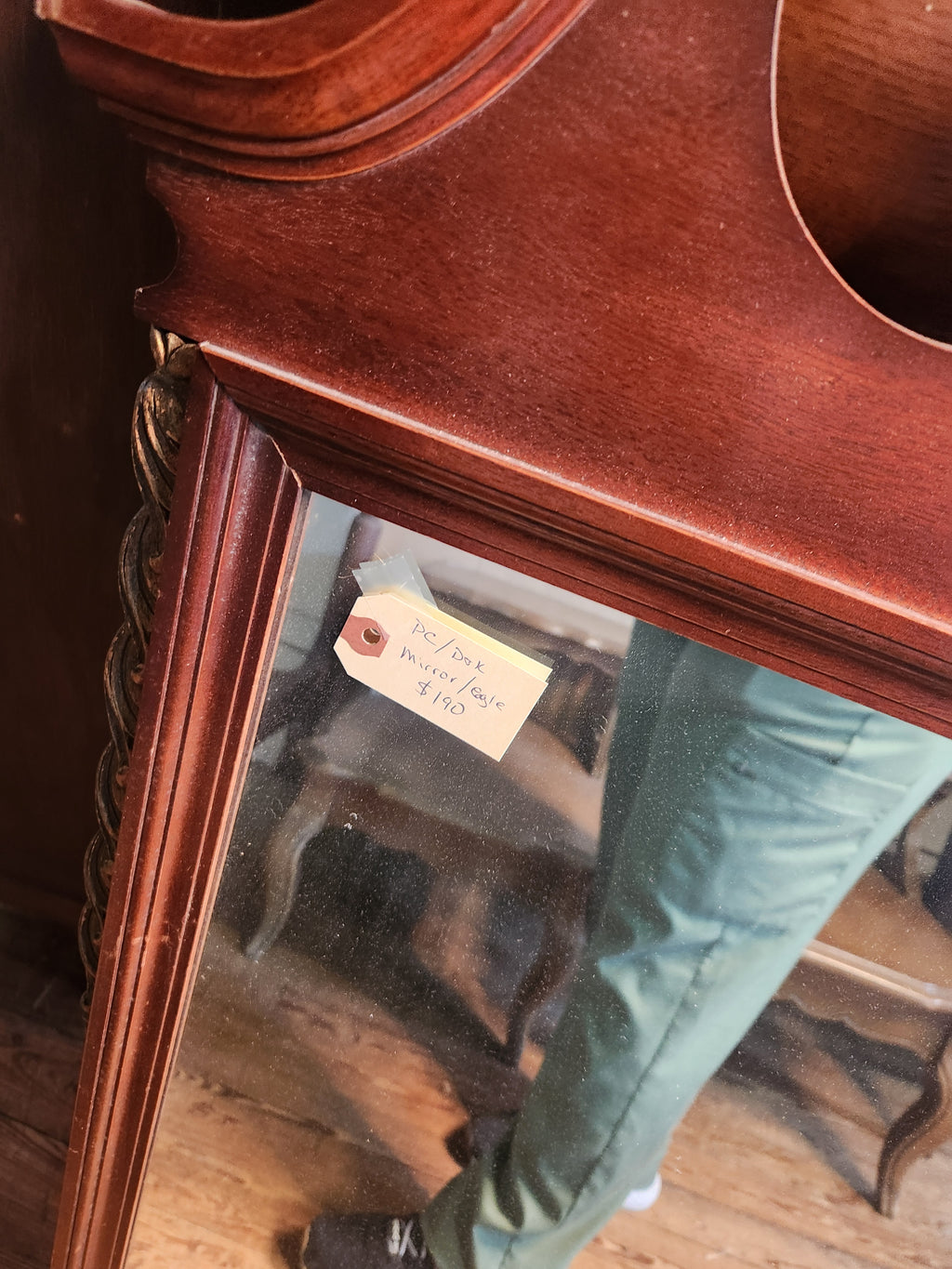 Vintage Ethan Allen Georgian Court Chippendale Style Wall Mirror