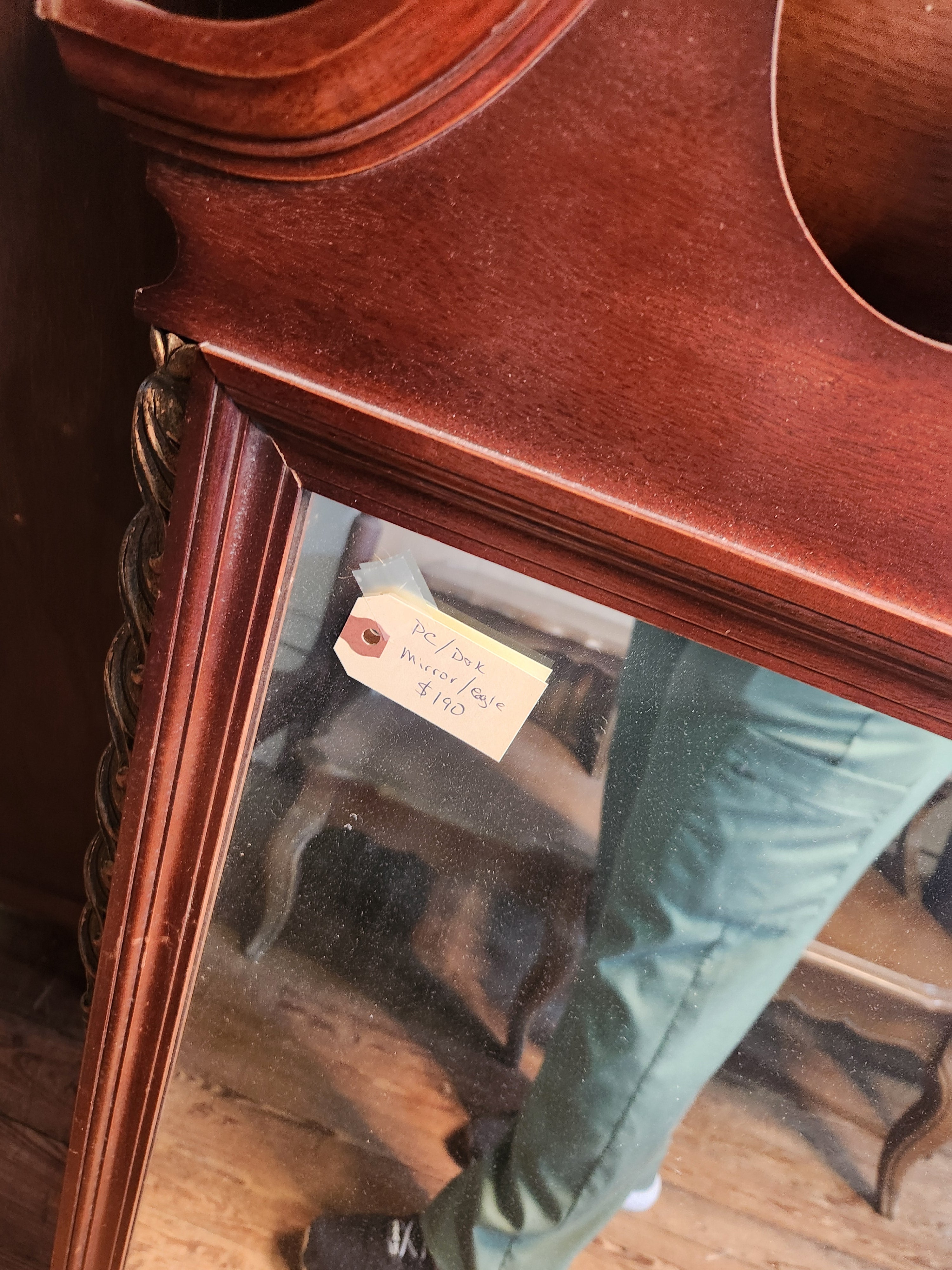 Vintage Ethan Allen Georgian Court Chippendale Style Wall Mirror