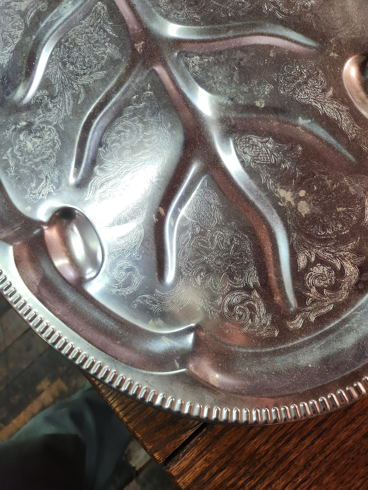 Vintage Silver-Plated Tree of Life Roast/Turkey Tray Hong Kong